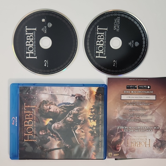 THE HOBBIT: THE BATTLE OF THE FIVE ARMIES 2 Blu Ray set, MINT CONDITION - Picture 6 of 6